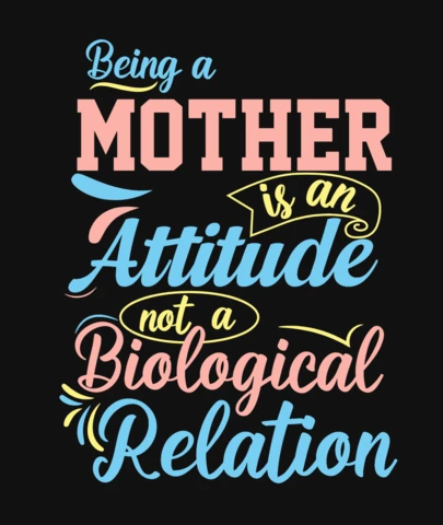 Quote For Mothers Day Typography T-Shirt Design Template