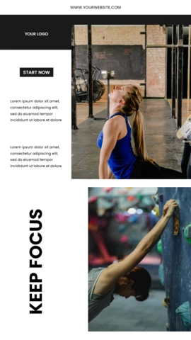 Keep Focus Gym Instagram Story Post Design Template