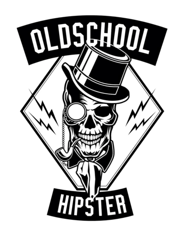 Old School Hipster T-shirt Design Template