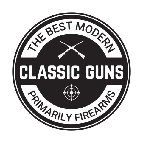 Plantilla de diseño de logotipo de pistola de armas de fuego