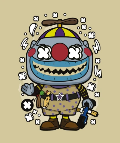 Payaso pesadilla antes de navidad pop plantilla de diseño de camiseta