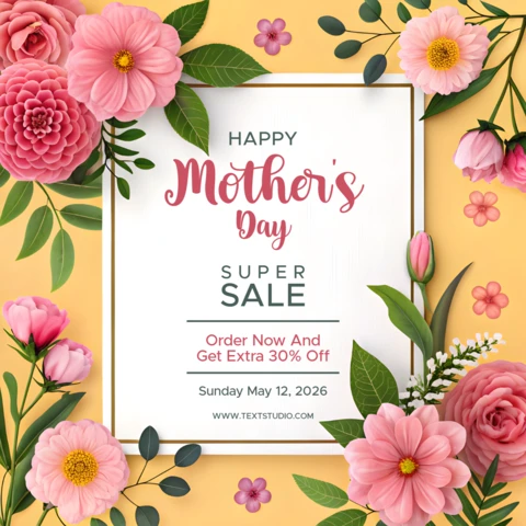 Floral Mother's Day Sale Template – Elegant Design for Promotions