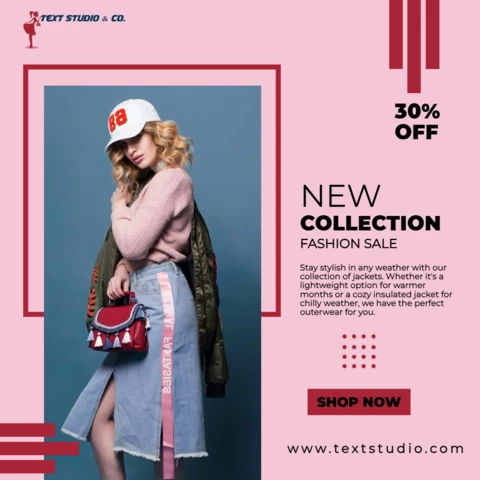 New Collections Fashion Minimalist Simple Facebook Post