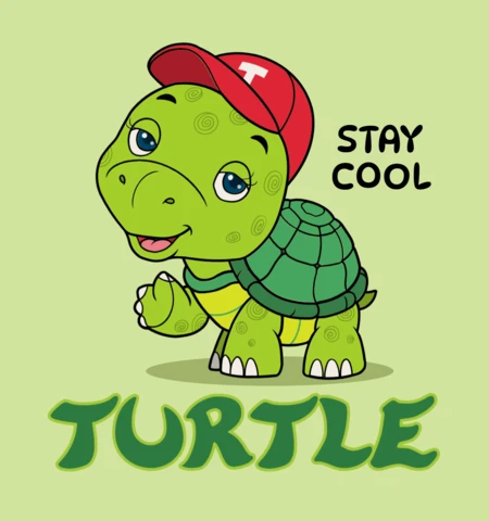 Cool Turtle Design Template for Kids