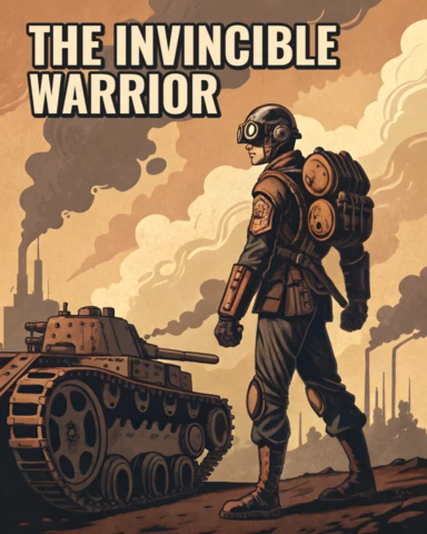 Vintage Warrior Design Template for Posters and Merchandise