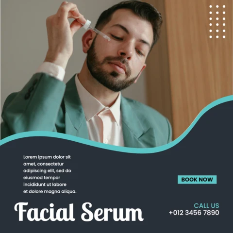Plantilla de diseño para publicación en redes sociales de promoción de centro de spa