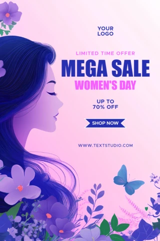 Women's Day Mega Sale Design Template