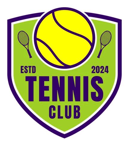 Tennis Club Tournament Logo Design Template