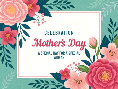 Floral Mother's Day Celebration Template Design - Editable and Customizable