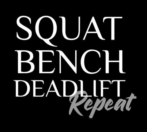 Squat Bench Deadlift Fitness Quote Motivation T-shirt Design Template