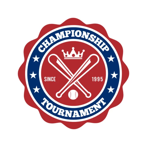 Szablon projektu logo sportowe mistrzostw baseballu