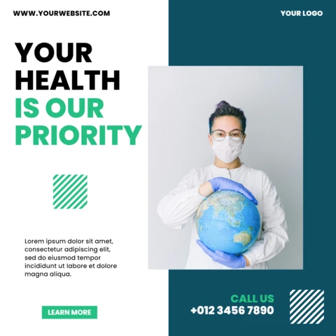Two-Tone Professional Advertising Social Media Post Design Template