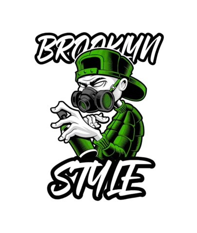 Graffiti Artist Monochrome T-Shirt Design Template
