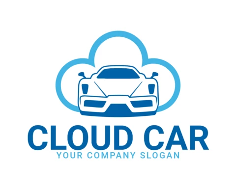 Cloud Car Logo Design Template