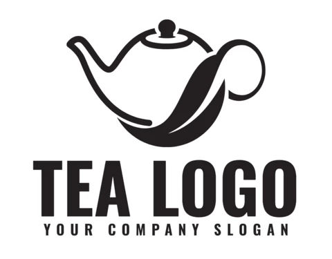 Modello di logo per il tè