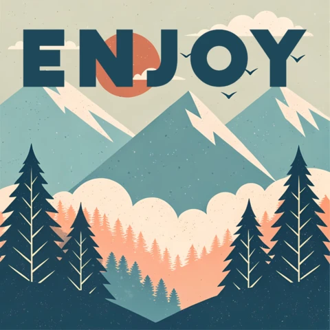 Mountain Adventure Design Template for Posters and Prints