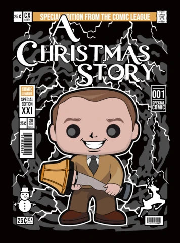 Una storia di Natale personaggio dei cartoni animati modello di copertina della rivista