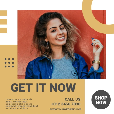 Women Fashion Blog Social Media Post Design Template