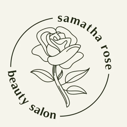 Modelo de design de logotipo de salão de beleza rosa