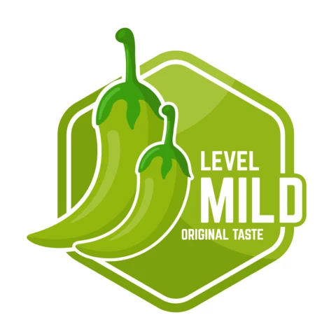 Modèle de conception de logo de niveau doux de piments