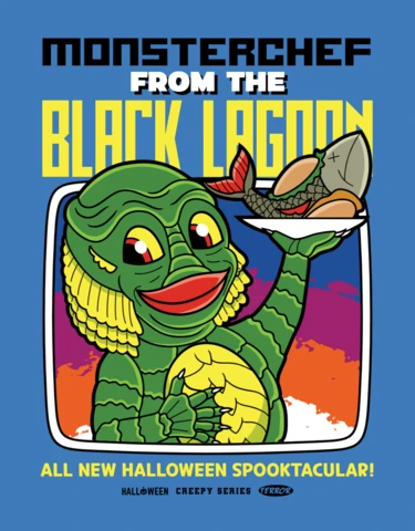Die schwarze lagune horror cartoon Plakat Vorlage