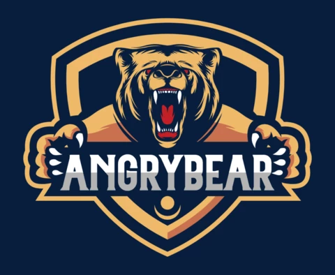 Boze beer mascotte logo ontwerpsjabloon