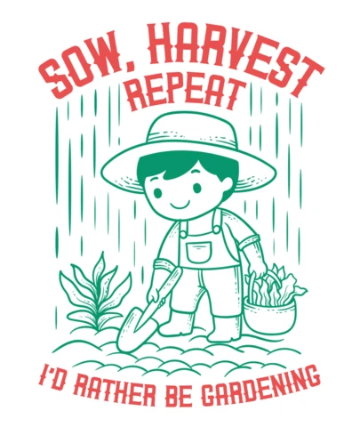 Siembra, cosecha, repite abraza la alegría de la jardinería diseño de camiseta de agricultura orgánica