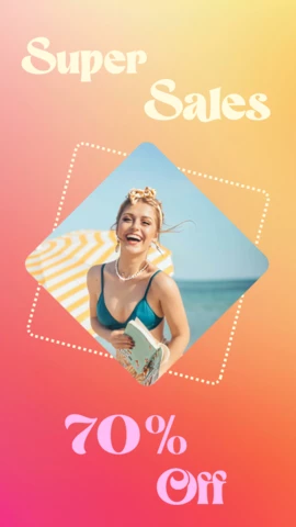 Super Sales Gradient Instagram Story Template