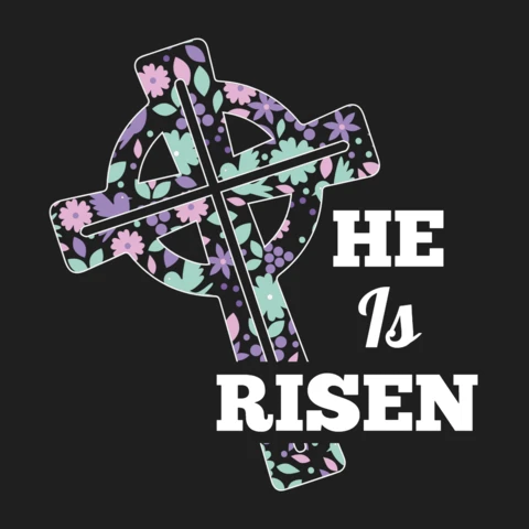 He Is Risen Catholic T-shirt Design Template
