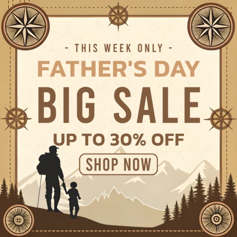 Vintage Adventure Design Template for Father's Day Sale for Hiking Dads