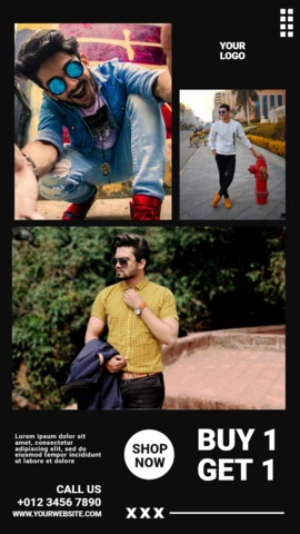 Compre 1 e leve 1 oferta publicidade instagram story post design template
