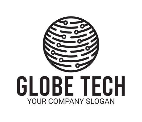Designvorlage für das Globe-Tech-Logo