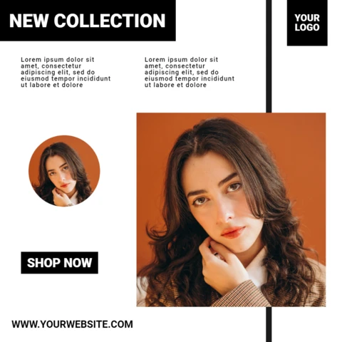 Nueva colección de moda venta instagram post plantilla de diseño