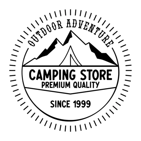 Camping Store Badge Template Design