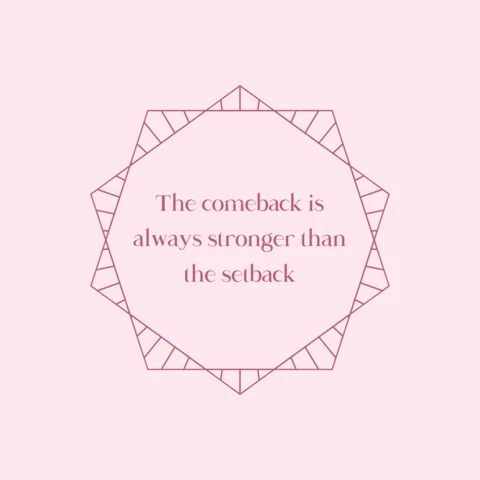Motivational Comeback Quote Instagram Post Design Template
