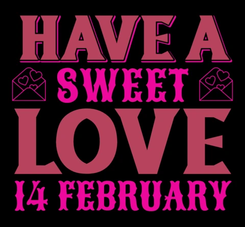 Valentine's Day Love Template Design with Bold Retro Typography