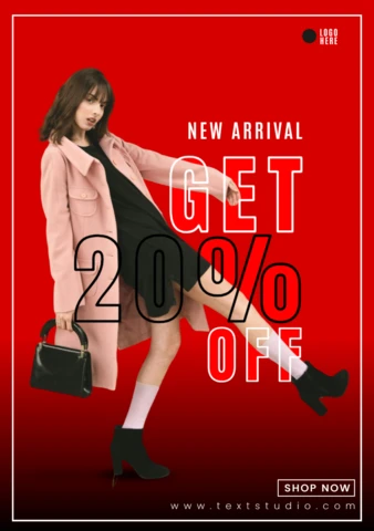 New Arrival Fashion Sale On Trendy Outfits Poster Template