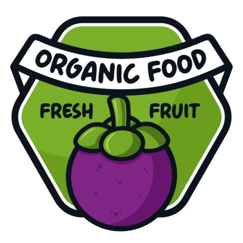 Organic Fresh Fruit Logo Design Template
