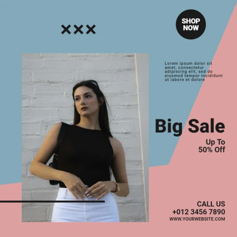 Plantilla de diseño de publicación de Instagram de moda de gran venta