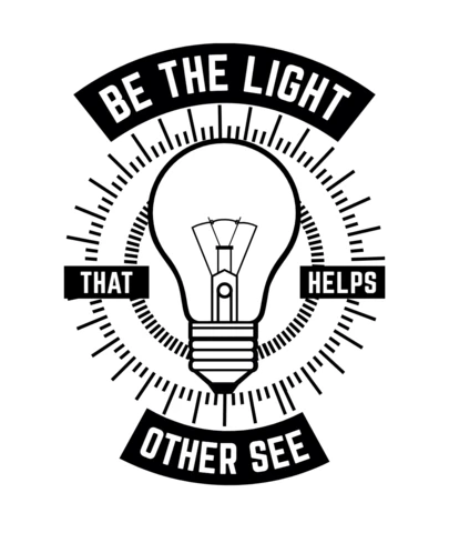 Be The Light T-Shirt Design Template