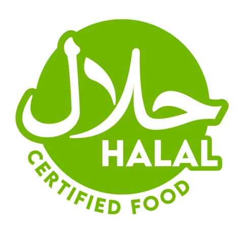 Modèle de logo pour la nourriture halal