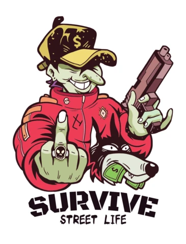 Plantilla de diseño gráfico de vida urbana para camiseta