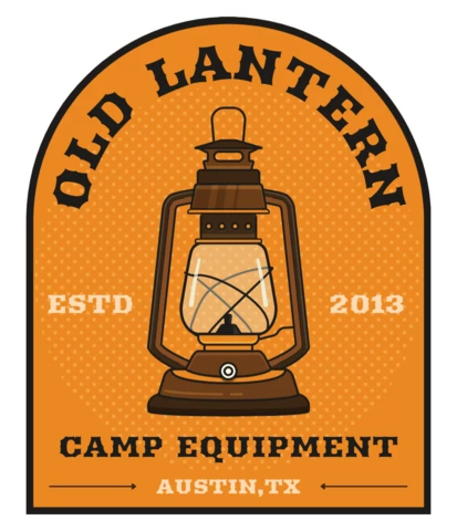 Old Lantern Camp Equipment Badge Template Design