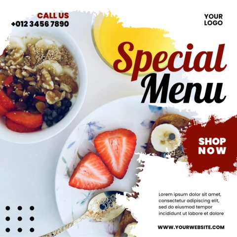 White Texture Promotional Instagram Post Design Template