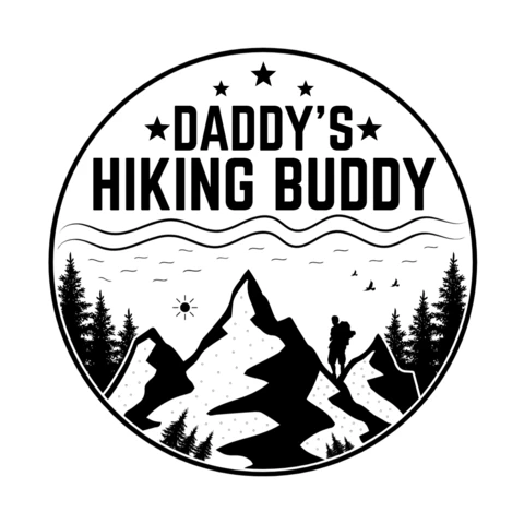Daddy's Hiking Buddy T-Shirt Design Template