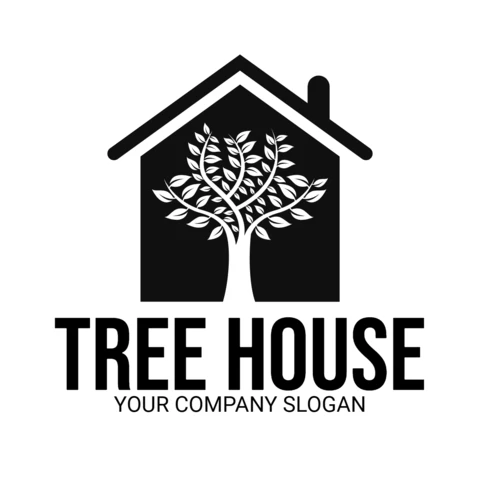 Tree House Logo Design Template