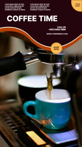 Coffee Time Instagram Story Post Design Template