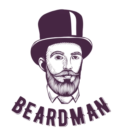 Beard Man Logo Design Template