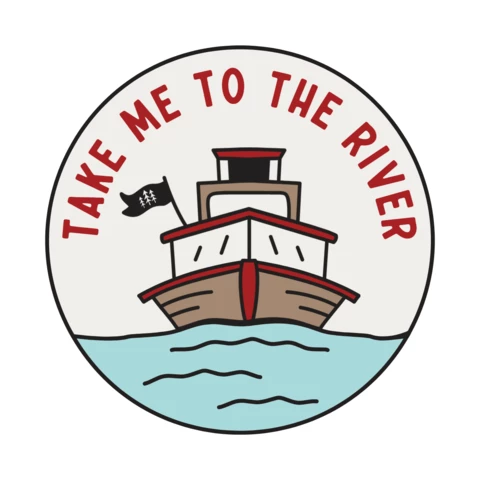 Take Me To The River Boat Badge Template Design