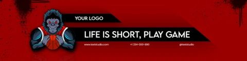 Design de banner de jogos futuristas modelo visual